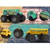 Crelloci School Bus Monster Truck Toy - 2 Pack Set Die Cast Yellow School Bus Toy, Pull Back Car Toys, Big Wheel Monster Truck Play Vehicles Gifts for Toddlers, Kids, Boys