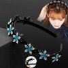 appuivbt Sweet Hairpin Rhinestones Bangs Double Layer Headband with Clips Twist Plait Hair Hoop Braided Headbands