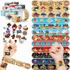48PCS Pirate Party Favors 24PCS Tattoos 24PCS Slap Bracelets Wristbands Themed Birthdays Party Supplies Decorations Decor Mermaid Treasure Pirate Ship Captain Pattern Girl Boy Gifts School Classroom