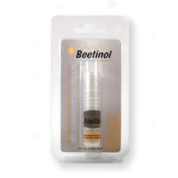 Green Esthetics Complete Night and Day Eye and Face Serum, 5ml Roller Applicator - Bee Venom, Retinol, Peptide, Hyaluronic Acid, Vitamin C, Wrinkles, Fine Lines, Skin Firming
