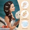 Oriamour Bridal Wedding Crystal Hair Pins Wedding Hair Accessories for Women and Girls Pack of 6 (Gold)