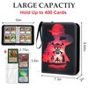 400 Pockets Trading Card Binder for One Piece Cards,Portable Waterproof Card Storage Bag with Removable Sleeves for Anime, Game and TCG Cards