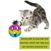 Cat Toy Ball with Bell,Cat Plastic Jingle Balls Pet Toy Cat Bell Ball Pounce Chase Rattle Toy for Cats Kitten Plastic Cat Toys Jingle Balls Pounce Chase Rattle Ball Toys