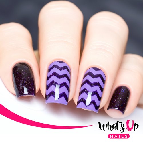 Whats Up Nails - Nail Vinyl Zig Zag Tape Stencils Variety Pack 3pcs (Regular, Skinny, Wide) for Nail Art Design