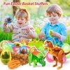 OCATO Easter Eggs Filled with Dinosaur Toys Jumbo Deformation Dinosaur Eggs Easter Egg Fillers Plastic Surprise Eggs Easter Basket Stuffers Easter Party Favors for Kids Boys Girls Toddlers 6 Pack