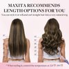 MAXITA Hair Extensions Tape in Hair Extensions Human Hair 18 inch 50g 20pcs Balayage Dark Brown to Chestnut Brown Real Human Hair Extensions Real Remy Seamless Straight Hair Extensions for Women