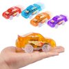 Save Unicorn Tracks Cars Replacement only, Toy Cars for Most Tracks Glow in The Dark, Car Track Accessories with 5 Flashing LED Lights, Compatible with Most Car Tracks for Girls Boys and Kids(4pack)