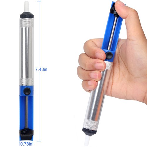 Lesnow Solder Sucker Desoldering Pump,Electric Soldering Iron Auxiliary Tool Manual Desoldering Suction Pump,Vacuum Pump Solder Removal Tool (1pcs Desoldering Pumps)