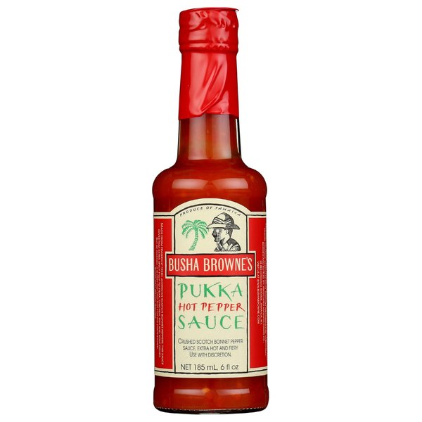 Busha Browne Pukka Hot Pepper Sauce, 6 Fluid Ounce