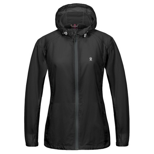 Little Donkey Andy Women's Full Zip Sun Protection Hoodie Jacket Long Sleeve Shirt Running Hiking Golf Water Repellent UPF50 Black Medium