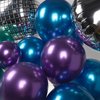 Metallic Balloon garland kit 135Pcs Disco Party decorations with Chrome Blue Red Purple Silver Disco ball balloons for 80s 90s Themed Birthday graduation 2025 new year Party eve Decorations