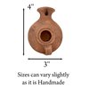 Herodian - Biblical Classic with Handle - Replica Ancient Clay Oil LAMP & Certificate of Authenticity Hanukkah-Judaica/Christian Gift