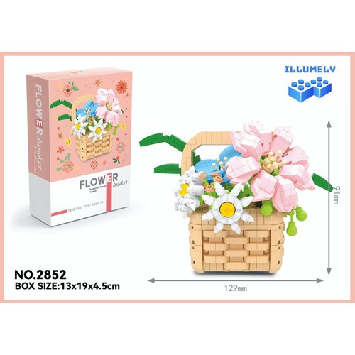 Illumely Mini Building Blocks Flower Set, DIY Micro 3D Building Toy Bricks Christmas (Beige 843pcs)