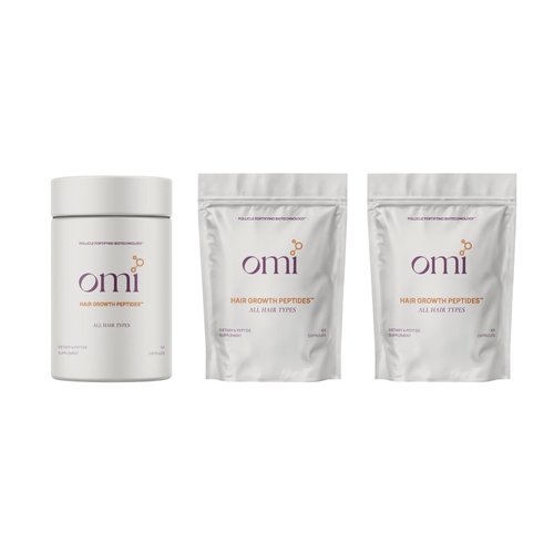OMI WellBeauty Women's Hair Growth Peptides Capsules, Doctor Recommended, Patented Follicle Fortifying Biotechnology, Clinically Shown to Reduce Hair Loss, 1-Month Supply