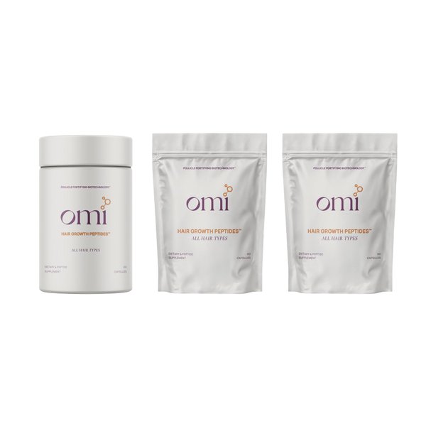 OMI WellBeauty Women's Hair Growth Peptides Capsules, Doctor Recommended, Patented Follicle Fortifying Biotechnology, Clinically Shown to Reduce Hair Loss, 1-Month Supply