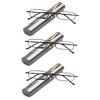 3 Packs "Pocket" Readers Ultra Compact Spring Temple Reading Glasses w/Portable Pocket Clip Aluminum Case Gunmetal +3.50