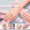 Mini Nail Buffer Blocks, 100/180 Grit Sponge Buffing Sanding Block File Manicure Tools Bulk 50Pcs (Pink)