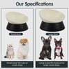 JWPC Bulldog Bowl Anti-Slip Dog Cat Dish Detachable Rubber Dog Bowl Pet Sterile Tilted Pet Feeder Slope Base (Black, 2 Cup (Small/Medium Dog))