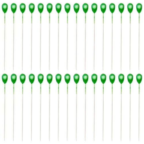 Yosawa 200 Pcs Corsage Boutonniere Pins Teardrop Colored Pearl Head Pins Wedding Bouquet Pins for Fabric, Jewelry DIY, Wedding Flower Decorations（Green/SD）