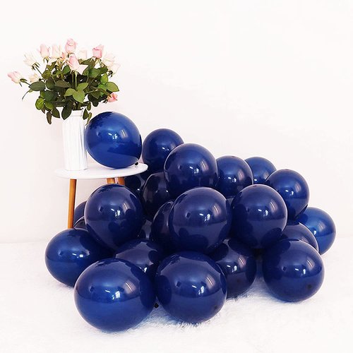 Abbaoww 100 Pcs Navy Blue Balloons 10 Inch Strong Latex Balloons for Party Decoration, Birthday, Wedding, Anniversary, Christmas and Arch Supplies