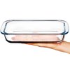 1 Liter Mini (5.5in x 8in) Glass Baking Dish for Oven, Single Serving Glass Pan for Cooking Small Glass Casserole Dish Rectangular Baking Pan Glass Oven Bakeware