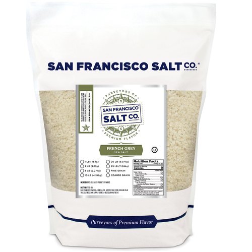 French Grey Sea Salt 2 lb. Bag Coarse Grain - Sel Gris by San Francisco Salt Company