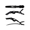 BEINY 6Pcs Plastic Non Slip Hair Clips - Professional Hairdressing Styling Sectioning Clips - Salon Alligator Clips for Thick Hair - Haircut Accessories Hairgrips for Women Girls (Black)