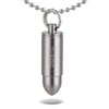 TI-EDC Mini Pill Fob Titanium Bullet Design Pill Holder for Necklace Keychain Charm Pendant Pill Case Ultra-Lightweight 0.2oz Waterproof