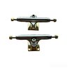LEEFAI Pro Fingerboard Trucks 32/34/36mm 4.0-Regular Kingpin-Upgraded v2 baseplate with Hardware-Baseplate Color and Size (34mm,Gold)
