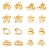 CWJCYTNSN 16PCS Small Metal Hair Claw Clips, Gold Mini Hair Clips for Thin Thick Hair, Cute Tiny Hair Clips, Little Flower Hair Jaw Clamps, Nonslip Bangs Pins Hair Accessories for Women Girls