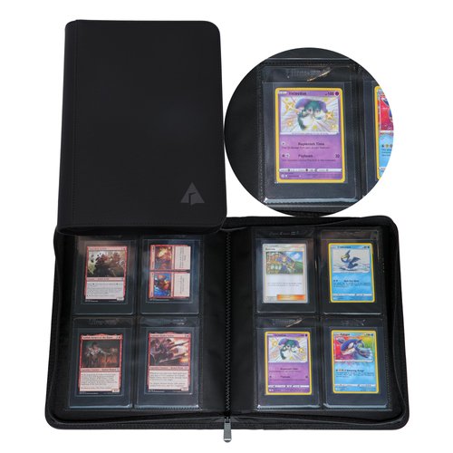 Rayvol 4-Pocket Binder for Semi Rigid Card Holders, Holds 208 Semi Rigid Card Holder, Semi Rigid Card Holder Binder