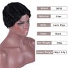 DIFEI 15 Colors Women Black Blonde Golden Brown Pink Blue Wine Red Short Finger Wave Curly Wigs Nuna Wigs Janet Collection (BUG)