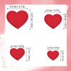 24 pcs Red Heart Shape Iron on Patches, Red Hearts Patches, Red Heart Iron on Patch, Tiny Red Heart Patches, Cute Mini Heart Iron-on sew-on Patches, Heart Shaped Iron On Patches