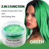 Green Temporary Hair Dye Wax Natural Instant Hair Color Wax Pomades 4.23 oz, Hair Styling Clay for Party, Cosplay, Halloween, Christmas