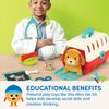 Battat – Mini Vet Playset (11Pc) – Plush Dog & Carrier – Stickers & Checklist – Toy Stethoscope & Bone – 2 Years + – Puppy Care Vet Kit