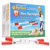 PetTest U-40 Pet Insulin Syringes With Needles - Comfortable Thin 31 Gauge Needles - For Cats & Dogs - Pets Diabetic Supplies - 100 Pack - Thinnest 31G, 5/16" long needle, 1/2cc (0.5cc) Volume