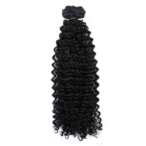 Clip in Human Hair Extensions Jerry Curly 3B 3C Real Hair Clip in Extensions For Black Women Natural Black Color 100% Brazilian African American Hair Extension (22 inch, Jerry Curly #1B)