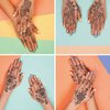 Henna Tattoo Stickers Temporary Tattoos Henna Tattoo Stickers kit, Black Henna Stickers Waterproof Removable Fake Tattoos for Women Party Beach, Festivals…