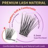 LEESKELASH Natural Look False Eyelashes Extensions Premium Fake Eyelash Clusters For a Fluffy Full Volume Effect Easy Application (L01,8-16MIX,72Pcs)