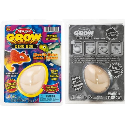 Magic Grow JA-RU Dino Egg Water Growing Toys (6 Dinosaur Eggs) Hatching & Growing Dinosaur in Water. Fidget Toys Bulk for Kids. Easter Basket Stuffers, Party Favors. 312-6A