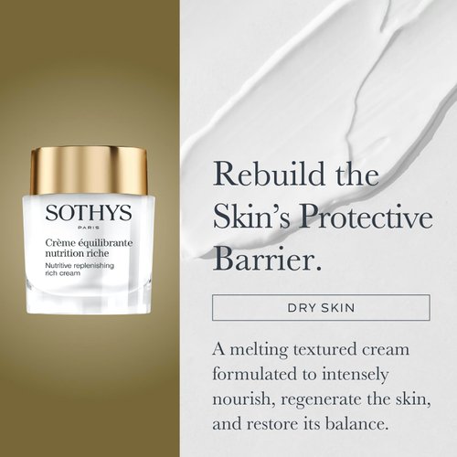 SOTHYS Rich Nutritive Replenishing Cream | Face Moisturizer for Dry Skin, Strengthens the Skin Barrier with Organic Nutrients | Dry Skin