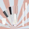 COSIDEA 24 pcs Empty 5ml big brush lip gloss tube black round lipgloss tubes container with big doe foot wand cosmetic packing containers