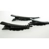 Small tiny black metal filigree hair pin alligator clip barrette for fine thin (Clip quantity: 2 clips, Pattern: 2.4 inches)