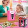 Fingerprint Piggy Bank for Kids, Touchscreen Money Bank Toys for 4 5 6 7 8 9 10 11 12 13 Year Old Boys Gift Ideas, Electronic Money Saving Box for Girls, Birthday Gifts for Boys ATM Machine for Kids
