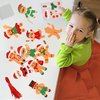 72 Pcs Christmas Ornament Crafts Make Your Own Gingerbread Man Ornament Kit DIY Christmas Cutouts with Gingerbread Cookies Man Crafts Stickers for Christmas Tree Home Classroom Holiday Party Supplies