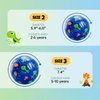INPODAK Toddler Soccer Ball Size 3 Cartoon Dinosaur Blue Balls for Kids 2-8 with Pump, Mesh Bag and Gift Box for Birthdays, Christmas and Parties