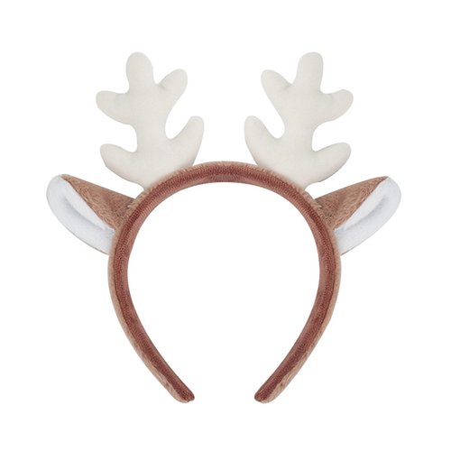 Totelux Reindeer Antlers Headband Christmas Hair Band Cute Deer Ears Hair Accessories for Women Adult Christmas Cosplay Costume Party Supplies White