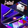 DRESBE Light Up Headband Colorful LED Mirror Headbands Glow Party Rhinestone Hair Accessories for Women