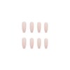 24Pcs Long Square Press on Nails Nude Pink Fake Nails French Glossy Nude Nail Design Nail Art Supplies Coffin False Nails Full Cover Artificial Glue on Nails for Women Girls Acrylic Nails Decorations