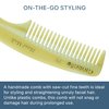 Giorgio G79 Travel Size Mustache and Beard Comb for Men - Small Fine Tooth Pocket Comb for Everyday Hair Care - Sawcut and Hand Polished Pocket Comb and Styling Comb - Handmade Ivory Comb